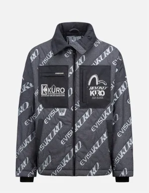 Allover Logo Embroidered Padded Jacket