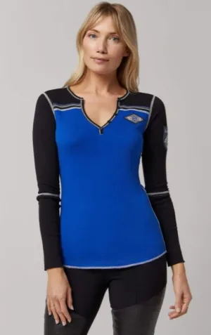 Alp N rock Women's SKI HENLEY in cobalt