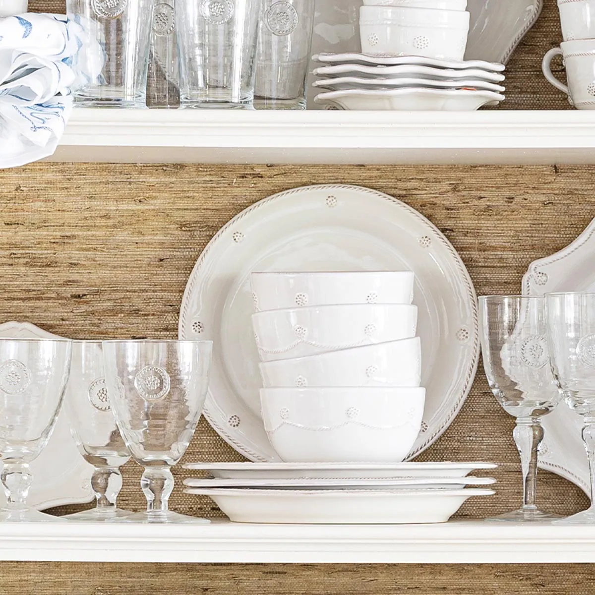 Berry & Thread Cereal/Ice Cream Bowl - Whitewash