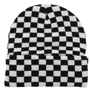 Black & White Checkered Unisex Beanie