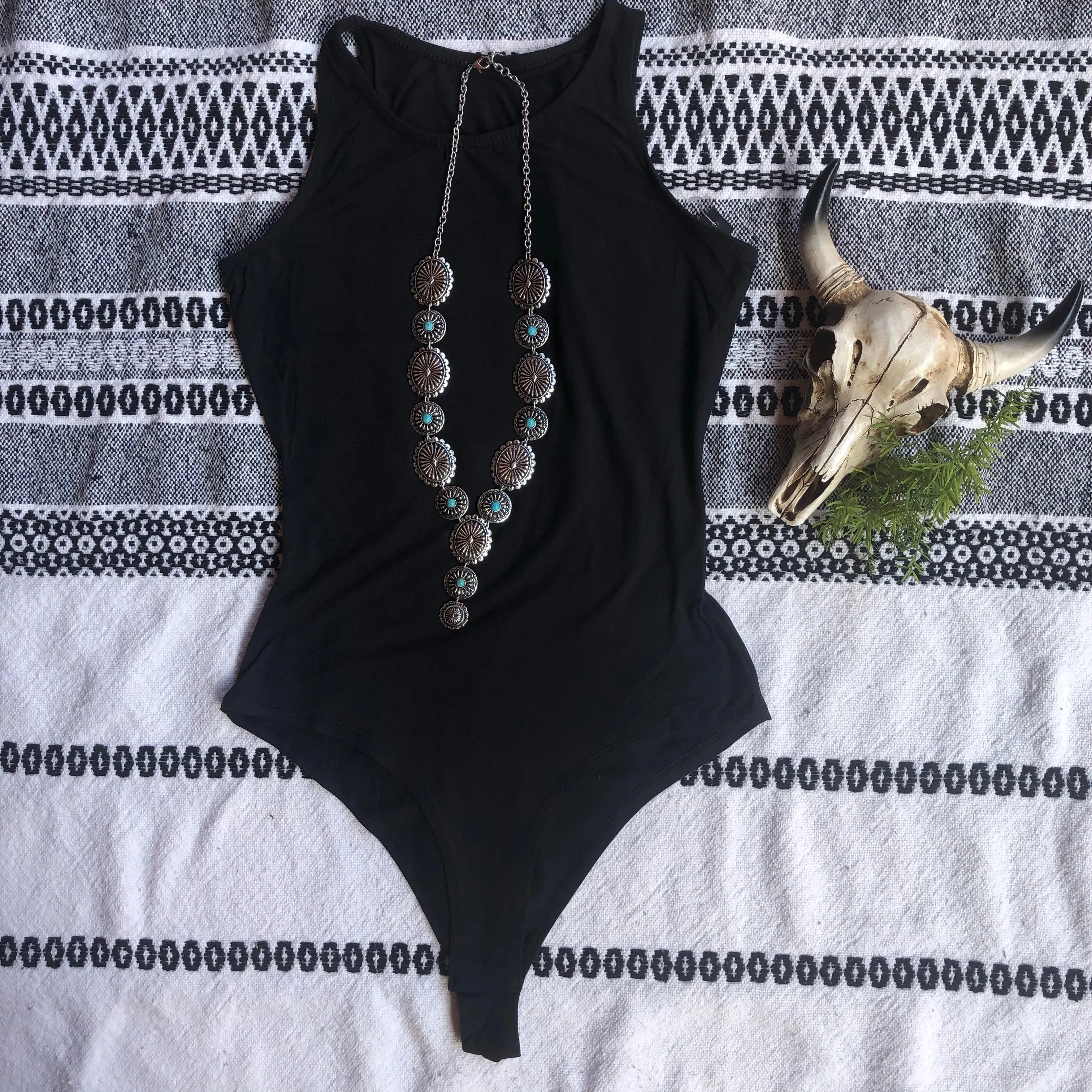 Black Seamless Bodysuit