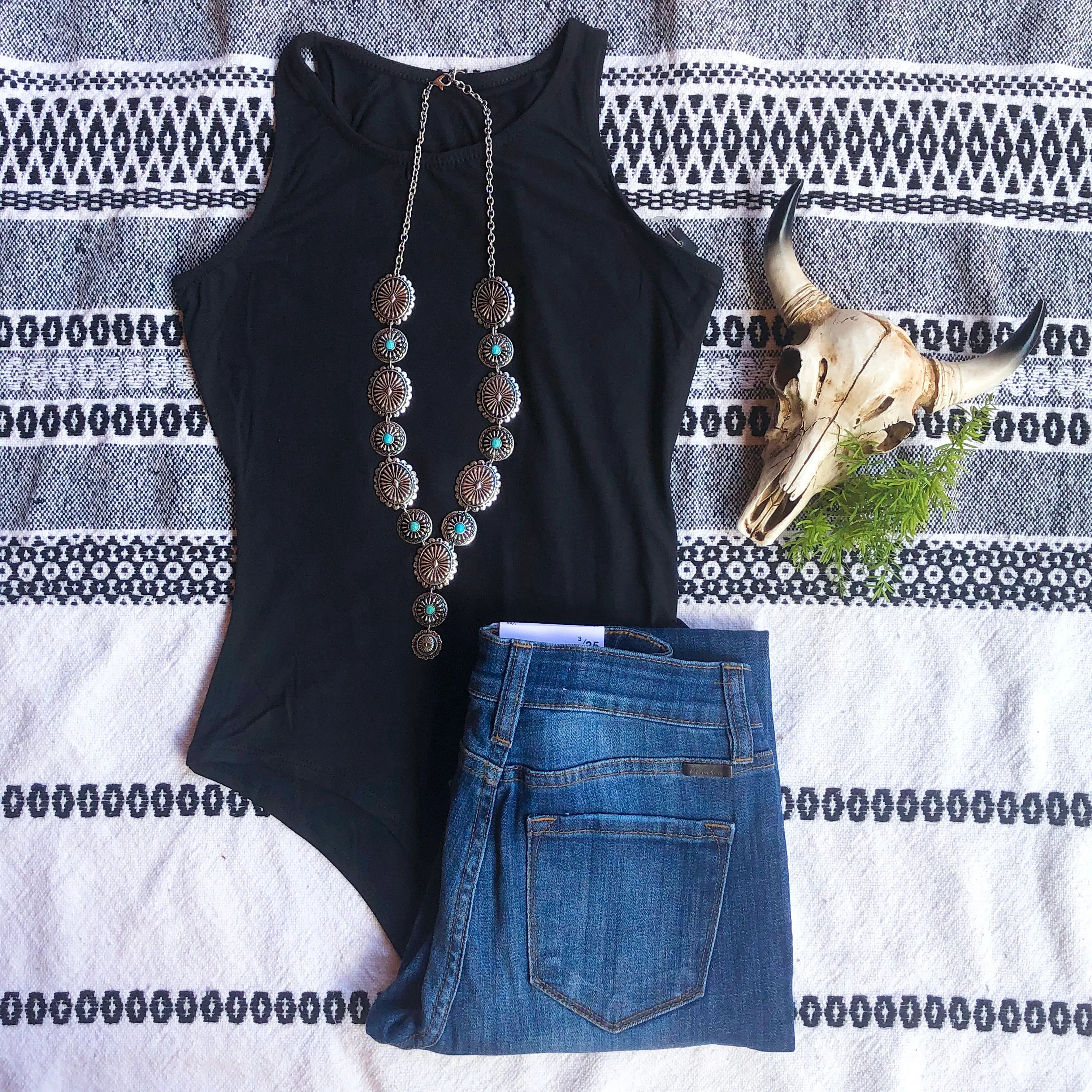 Black Seamless Bodysuit