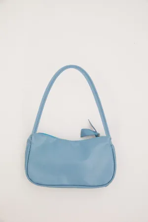 Blue Shoulder Baguette Bag