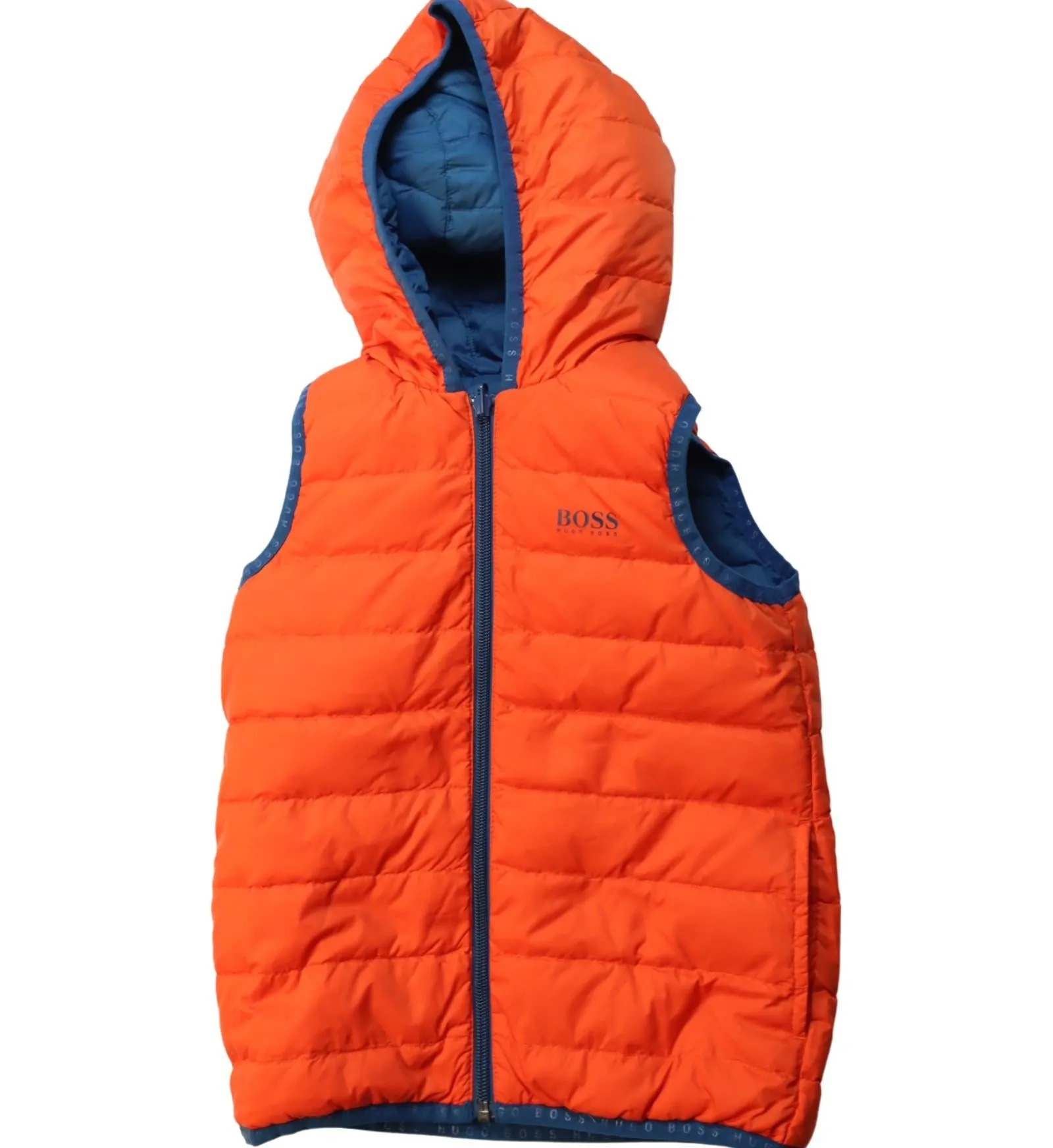 Boss Reversible Hooded Puffer Vest 4T