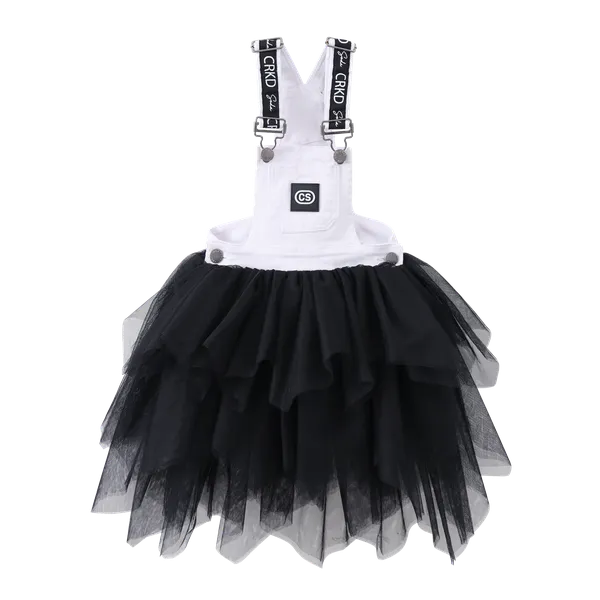 Brooke Pinafore Tutu - White/Black