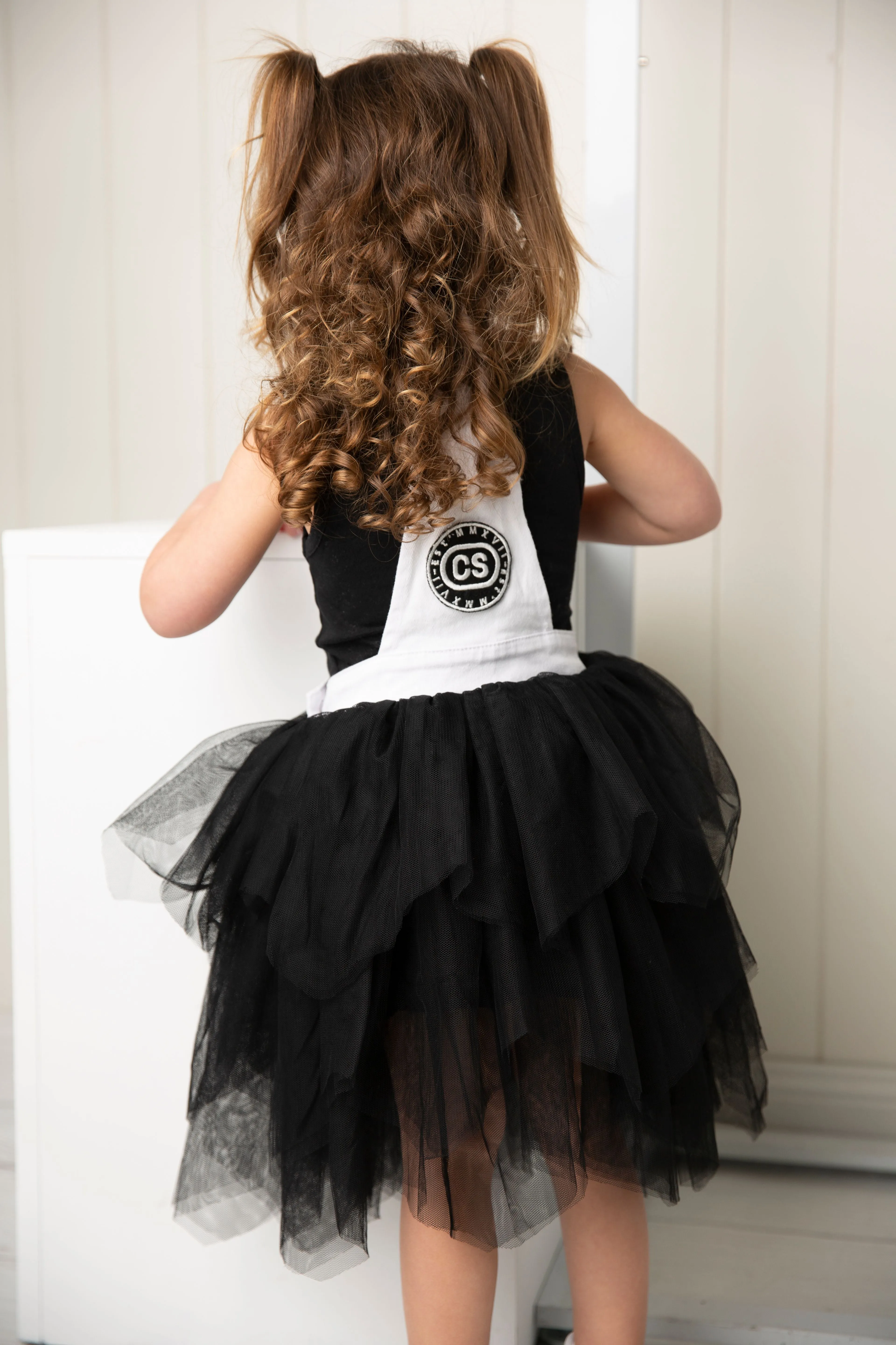 Brooke Pinafore Tutu - White/Black