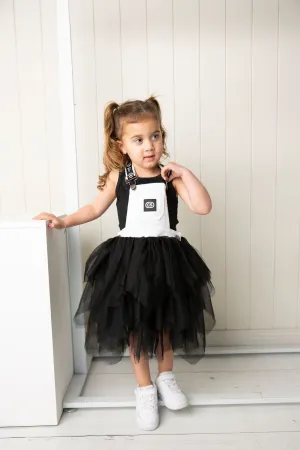 Brooke Pinafore Tutu - White/Black
