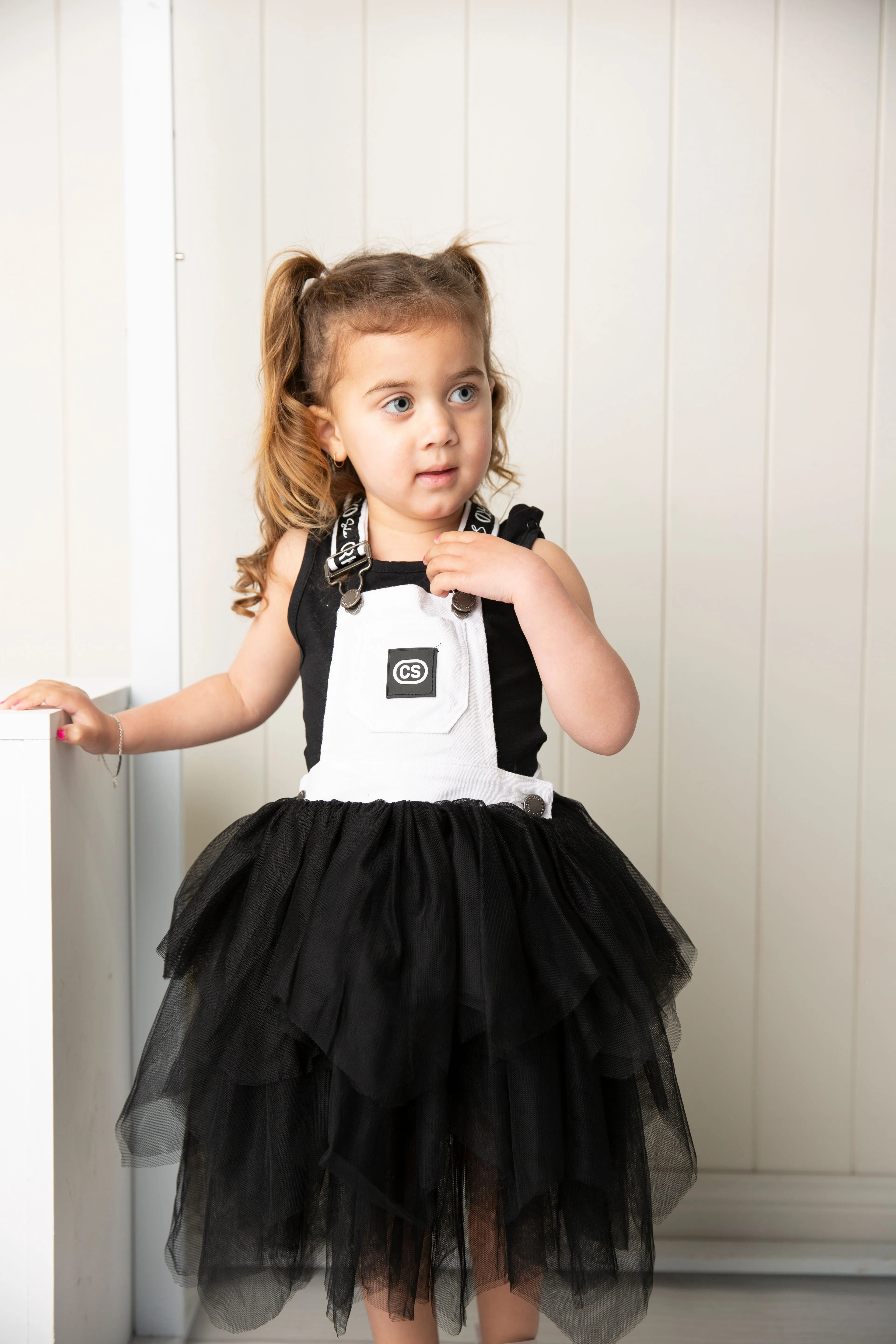 Brooke Pinafore Tutu - White/Black