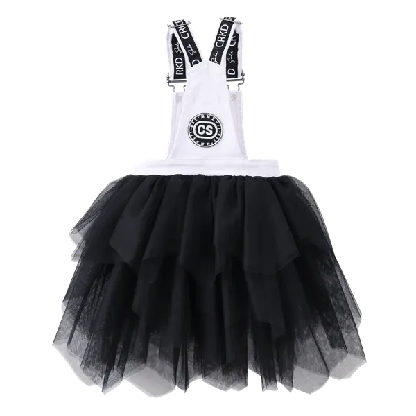 Brooke Pinafore Tutu - White/Black