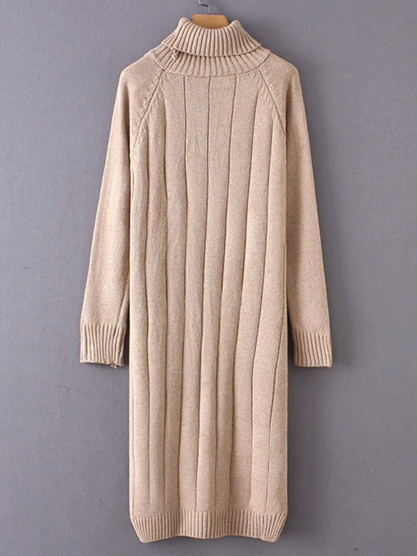 Cable Knit Raglan Sleeve Jumper Dress