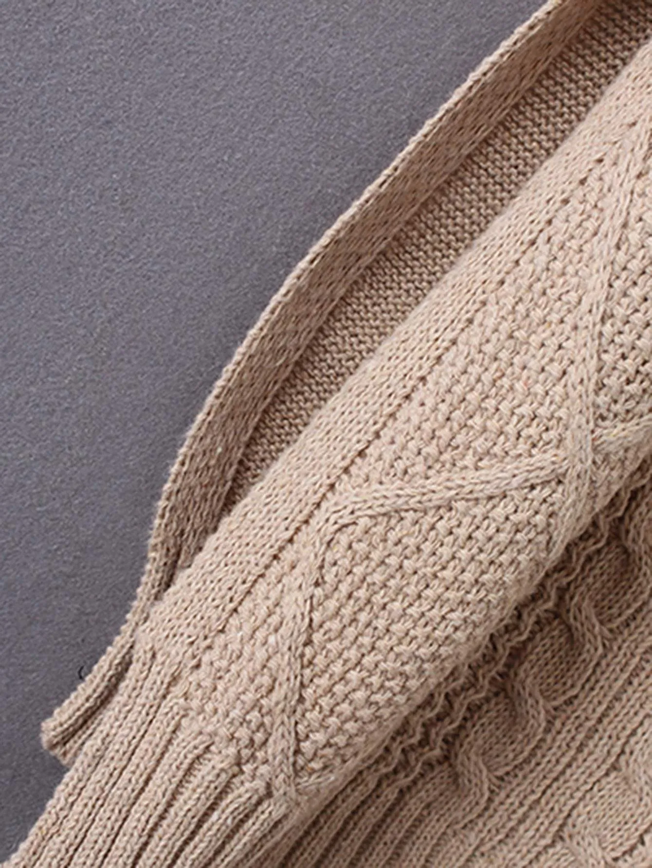 Cable Knit Raglan Sleeve Jumper Dress