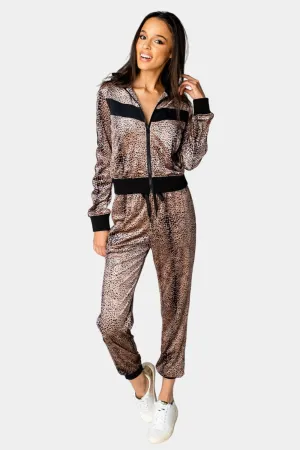 Carmela Velour Track Jacket - Roar