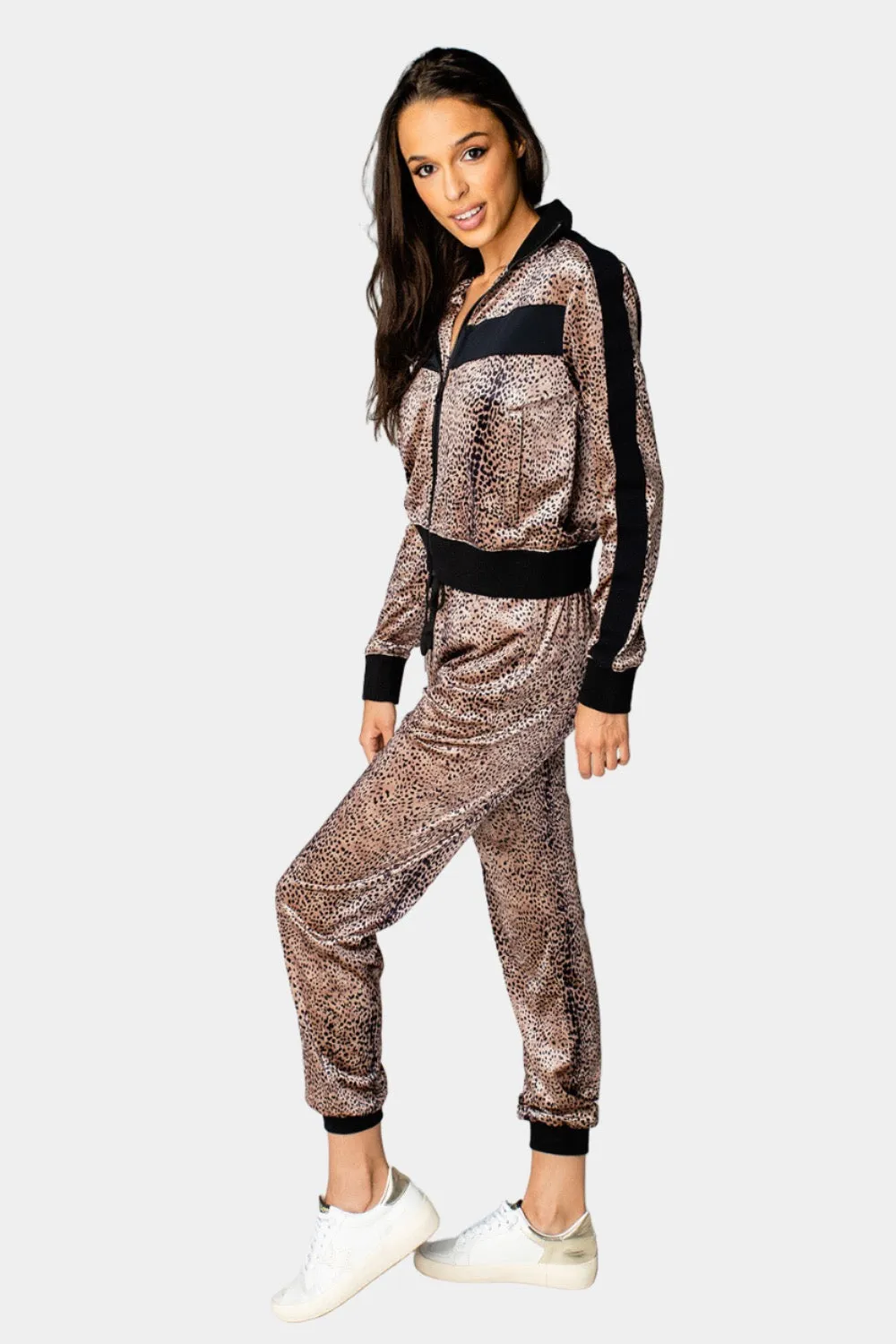 Carmela Velour Track Jacket - Roar