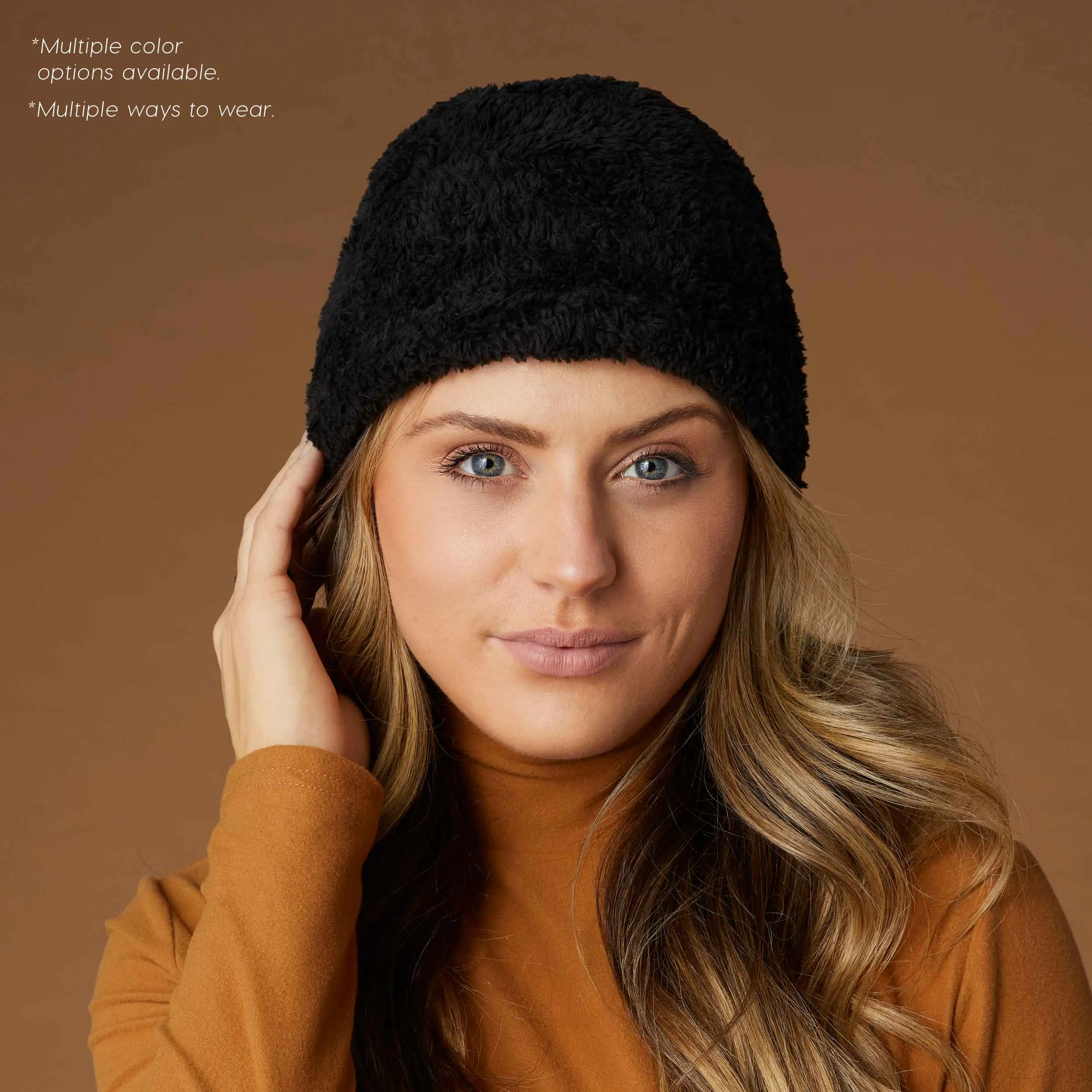 Convertible Snood with Sherpa - Black