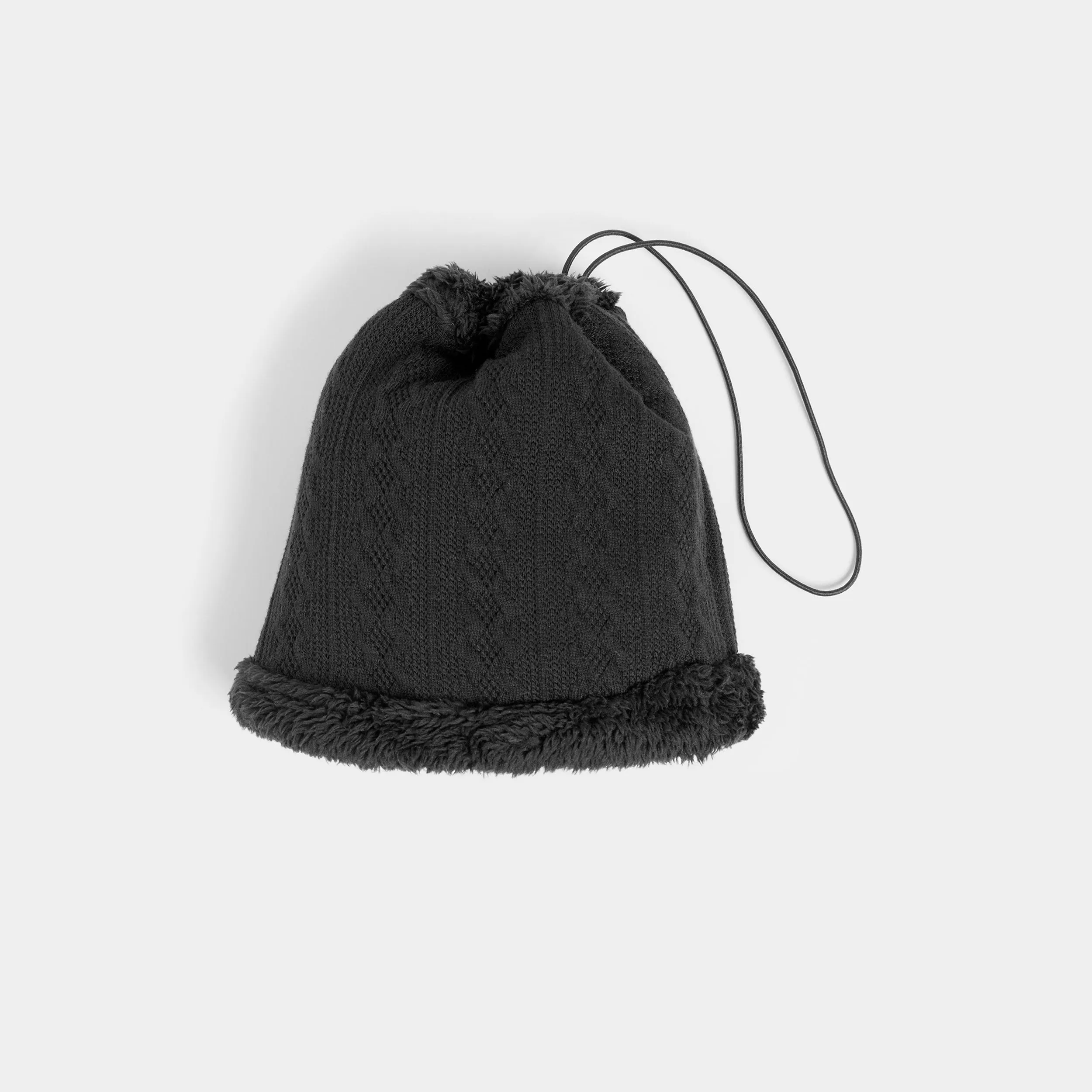 Convertible Snood with Sherpa - Black