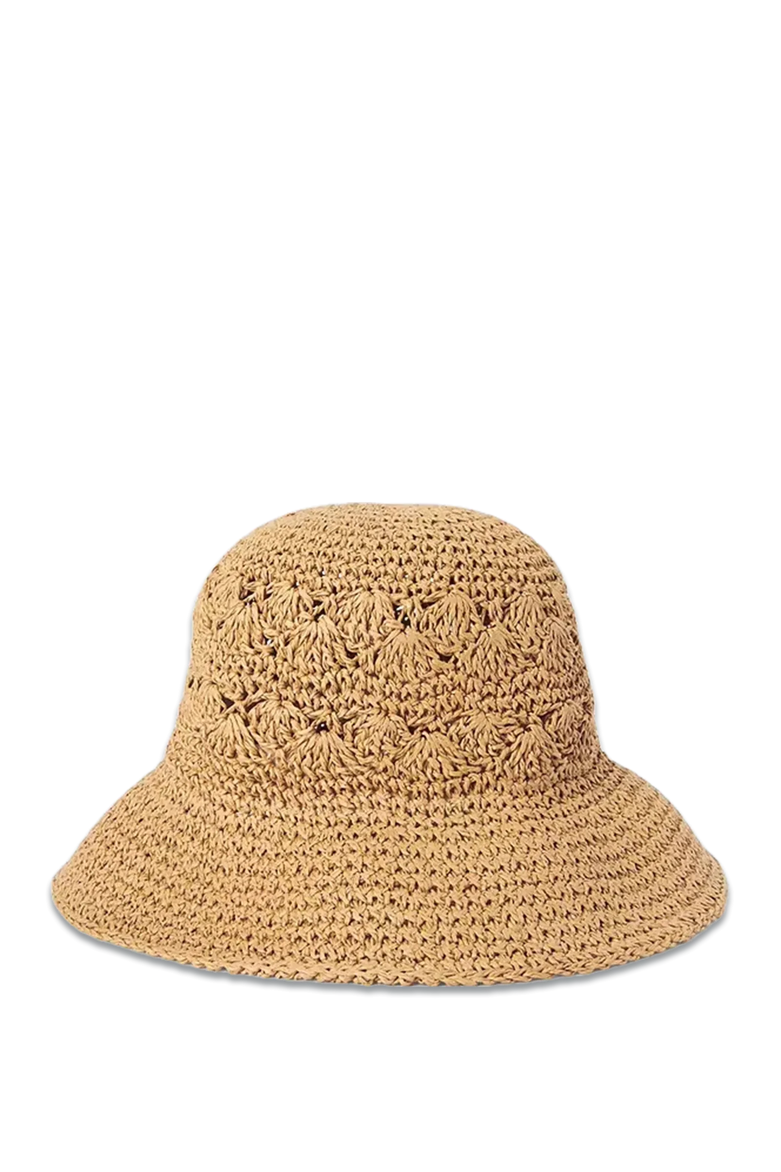 Crochet Fan Hat, Neutral