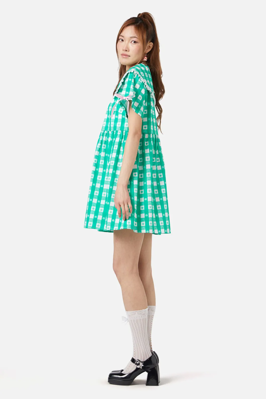 Crush On U Gingham Babydoll Dress