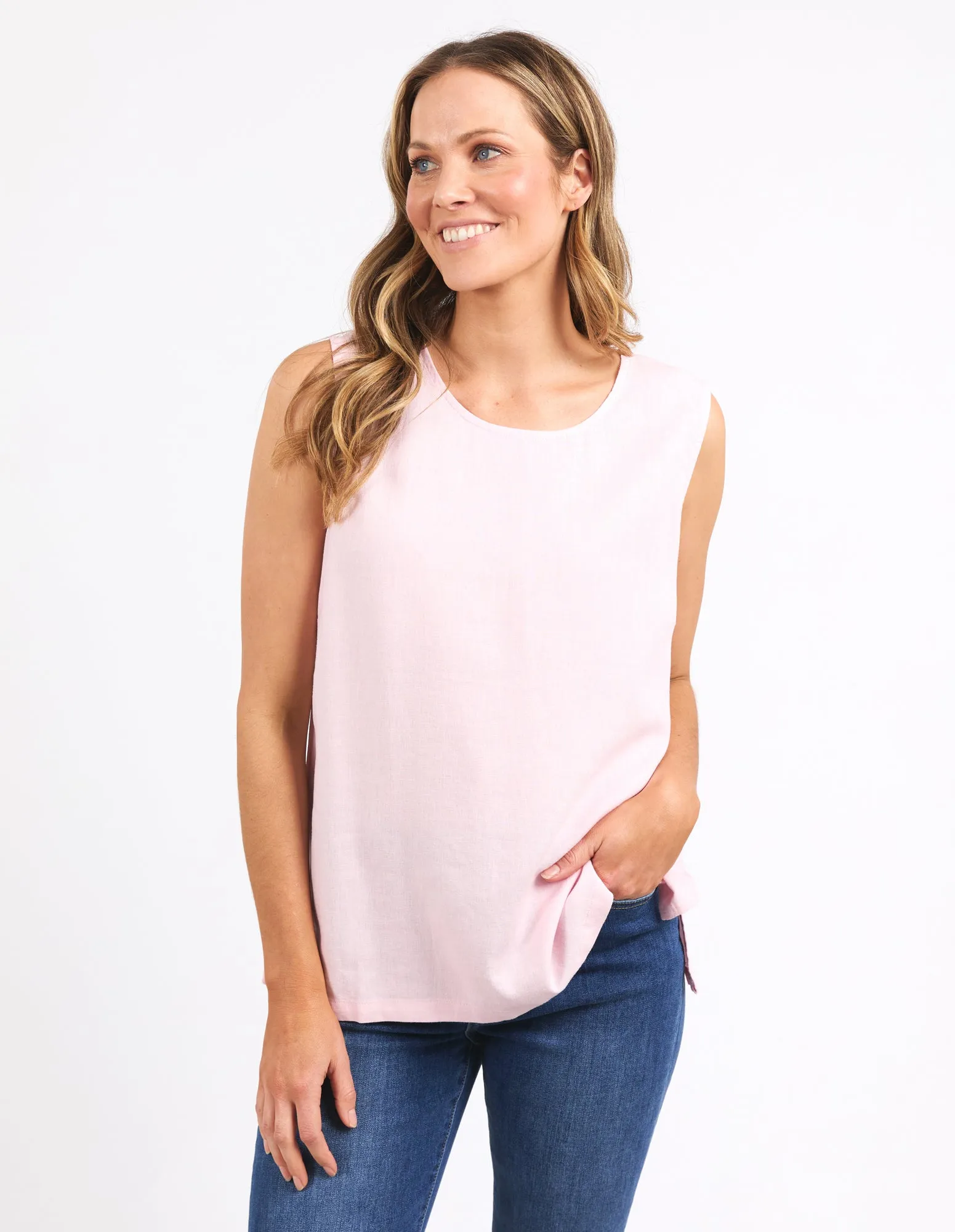 Curtis Woven Tank Pinkaboo