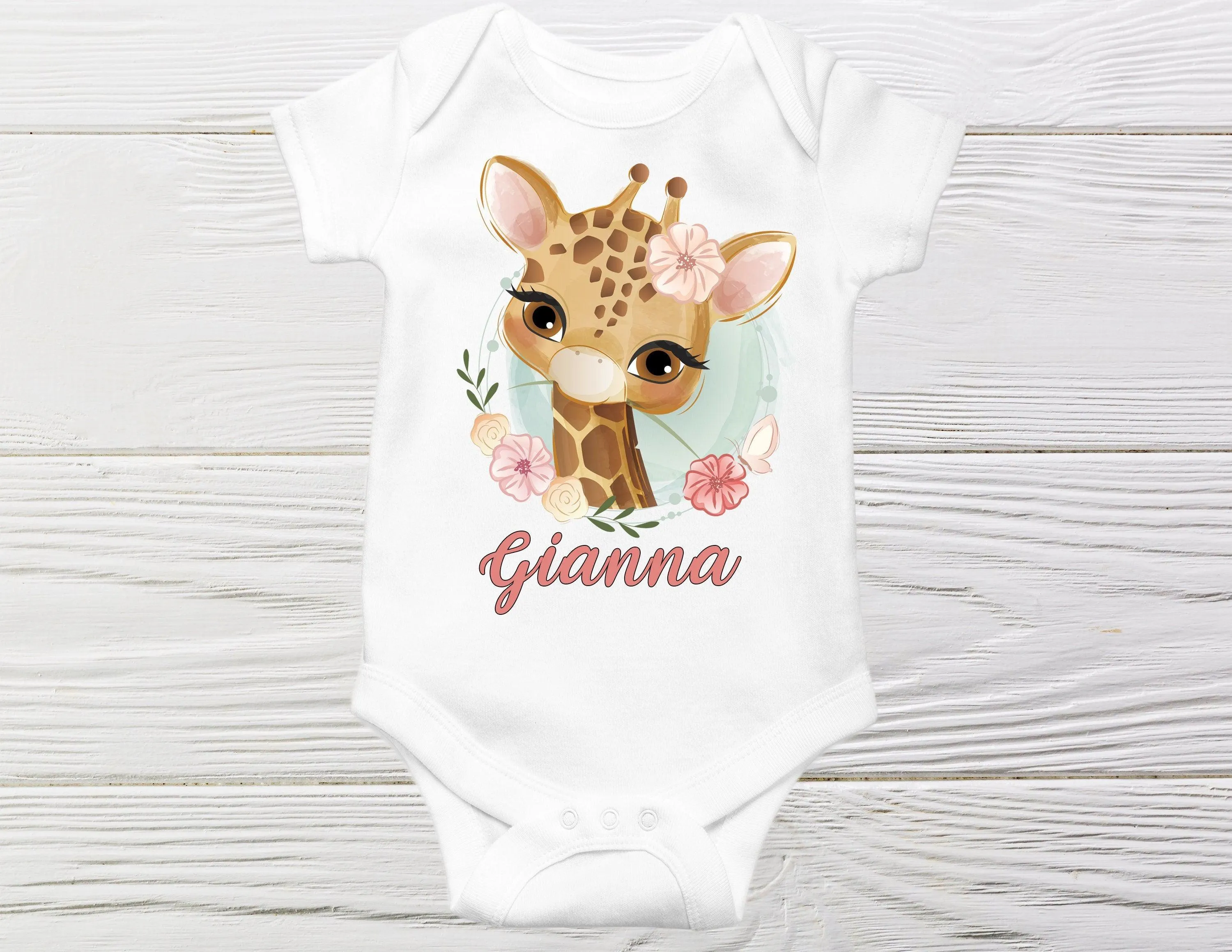 Cute giraffe onesie | personalized baby girl onesie  coming home onesie   newborn  onesie -