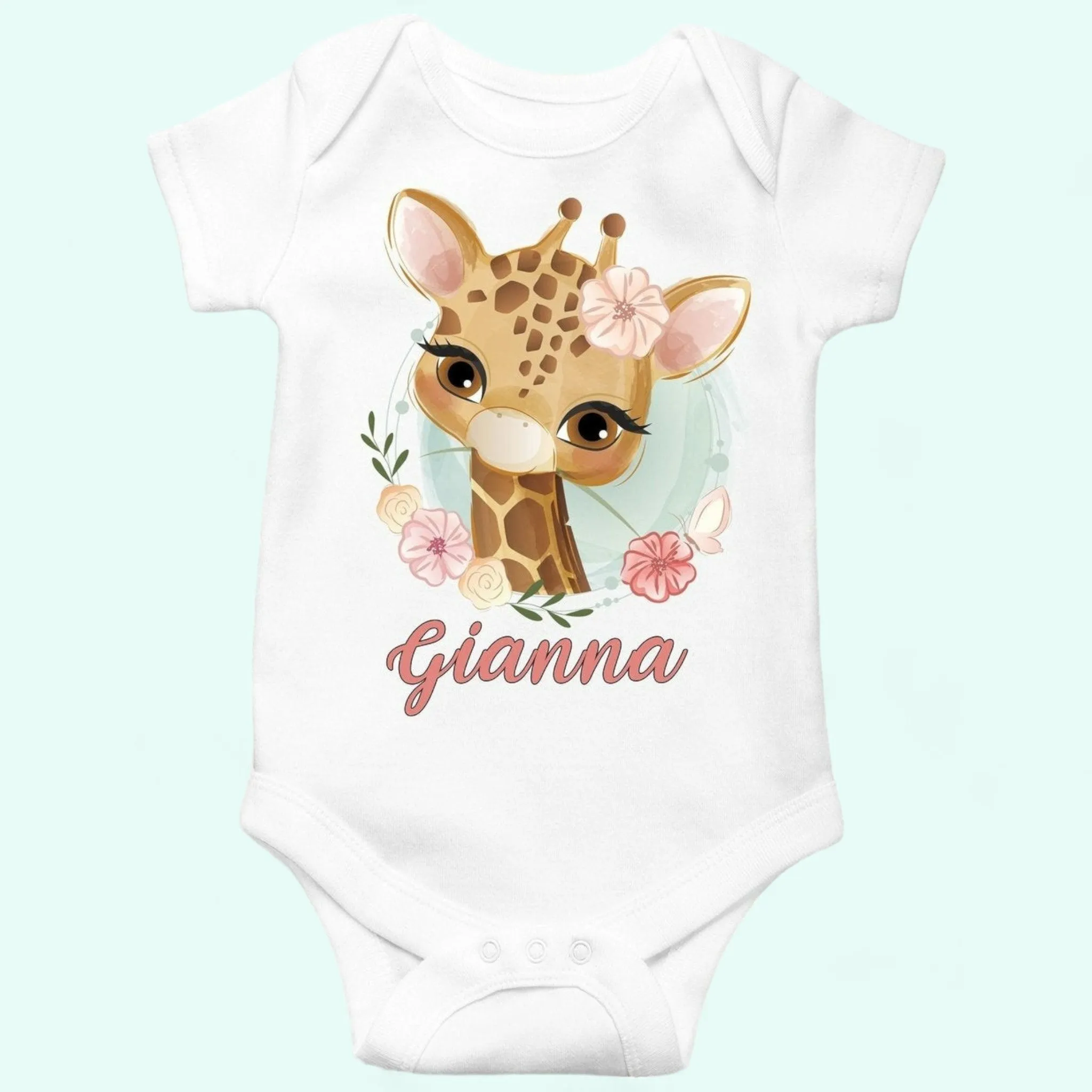 Cute giraffe onesie | personalized baby girl onesie  coming home onesie   newborn  onesie -