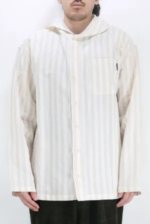 Daily Paper Pianku Striped Hooded Shirt - White