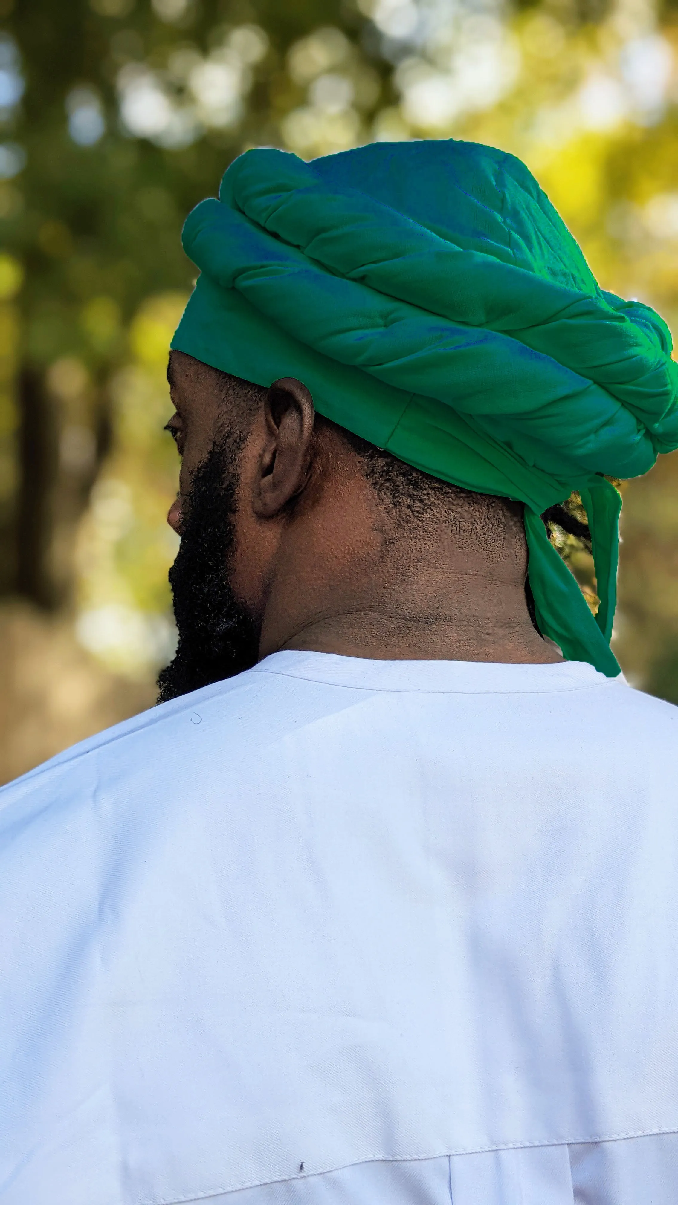 Dupsie's Danmaradi Pre-Wrapped Green Cotton Turban for Men DPHALMT4