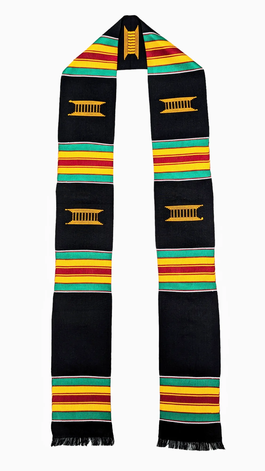 Dupsie's Inhyira Throne handwoven African Kente Stole Sash DPD1549E