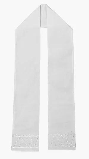 Dupsie's Jamani Essence Off-White Embroidered African Sash DP670S