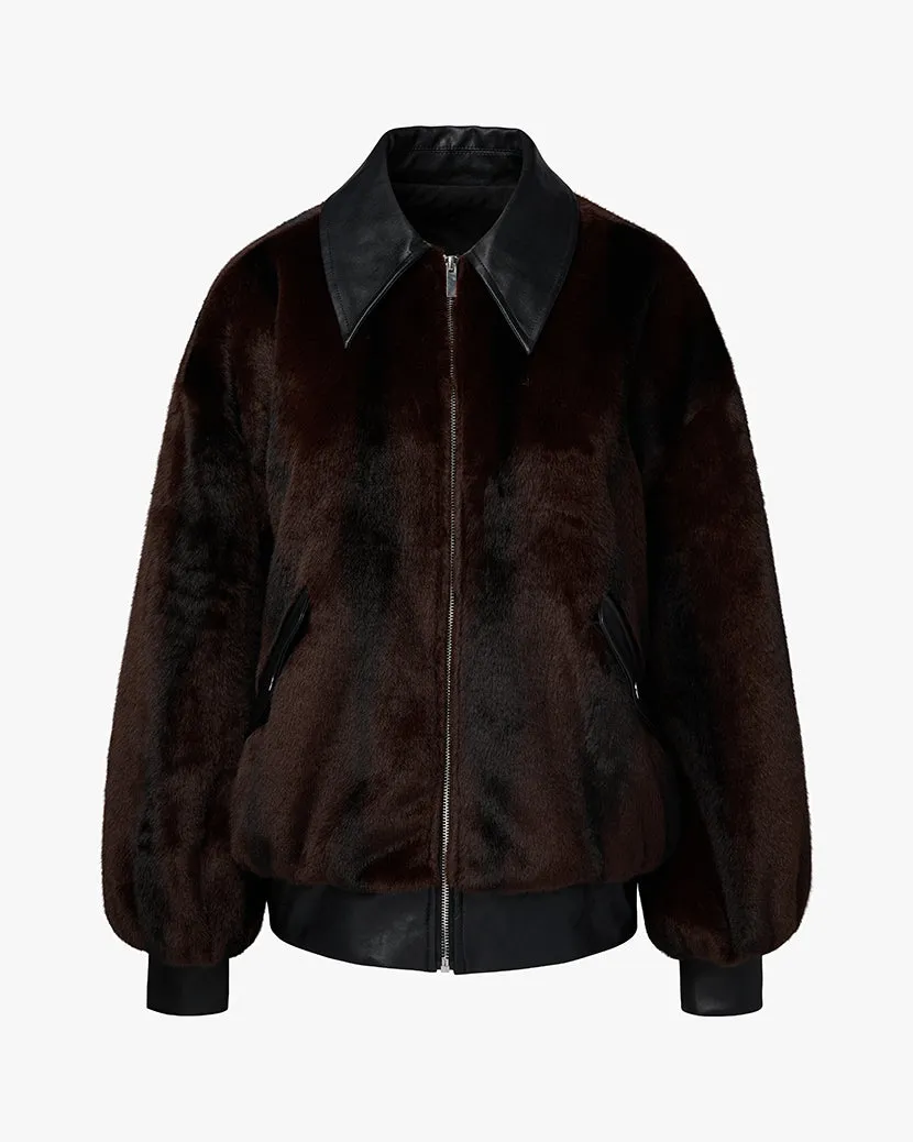 Faux Fur Bomber Jacket
