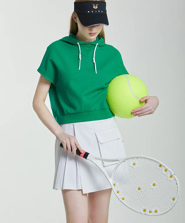Foret Crop Hooded Vest - Green