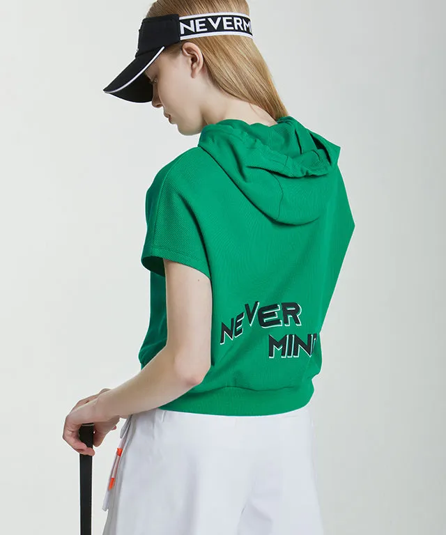 Foret Crop Hooded Vest - Green