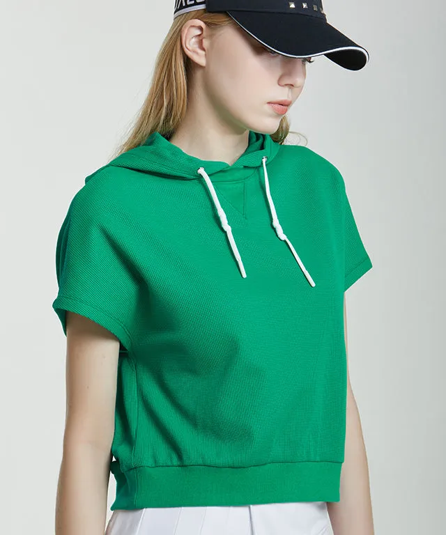 Foret Crop Hooded Vest - Green
