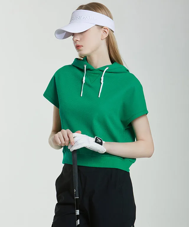 Foret Crop Hooded Vest - Green