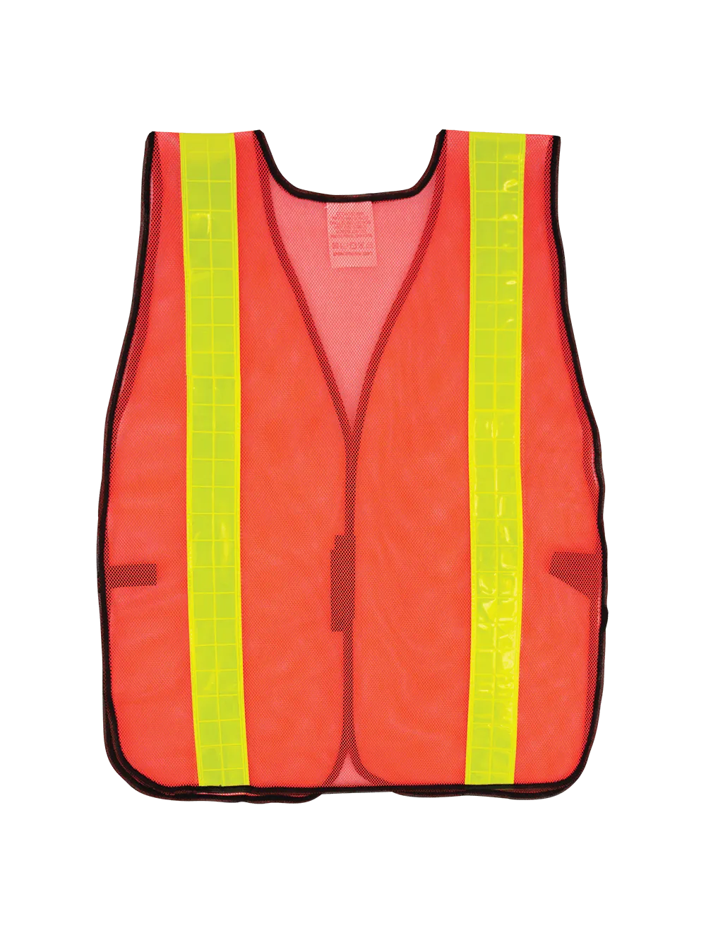 FrogWear® HV Enhanced Visibility Orange Economy Mesh Safety Vest with Wide Yellow Reflective - GLO-10-2IN