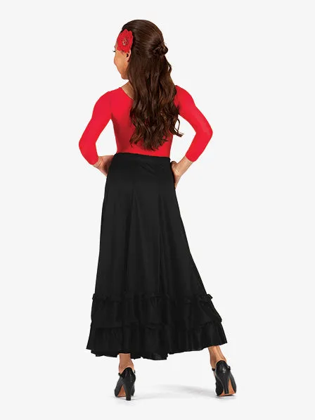 Girls Flamenco Ballroom Skirt