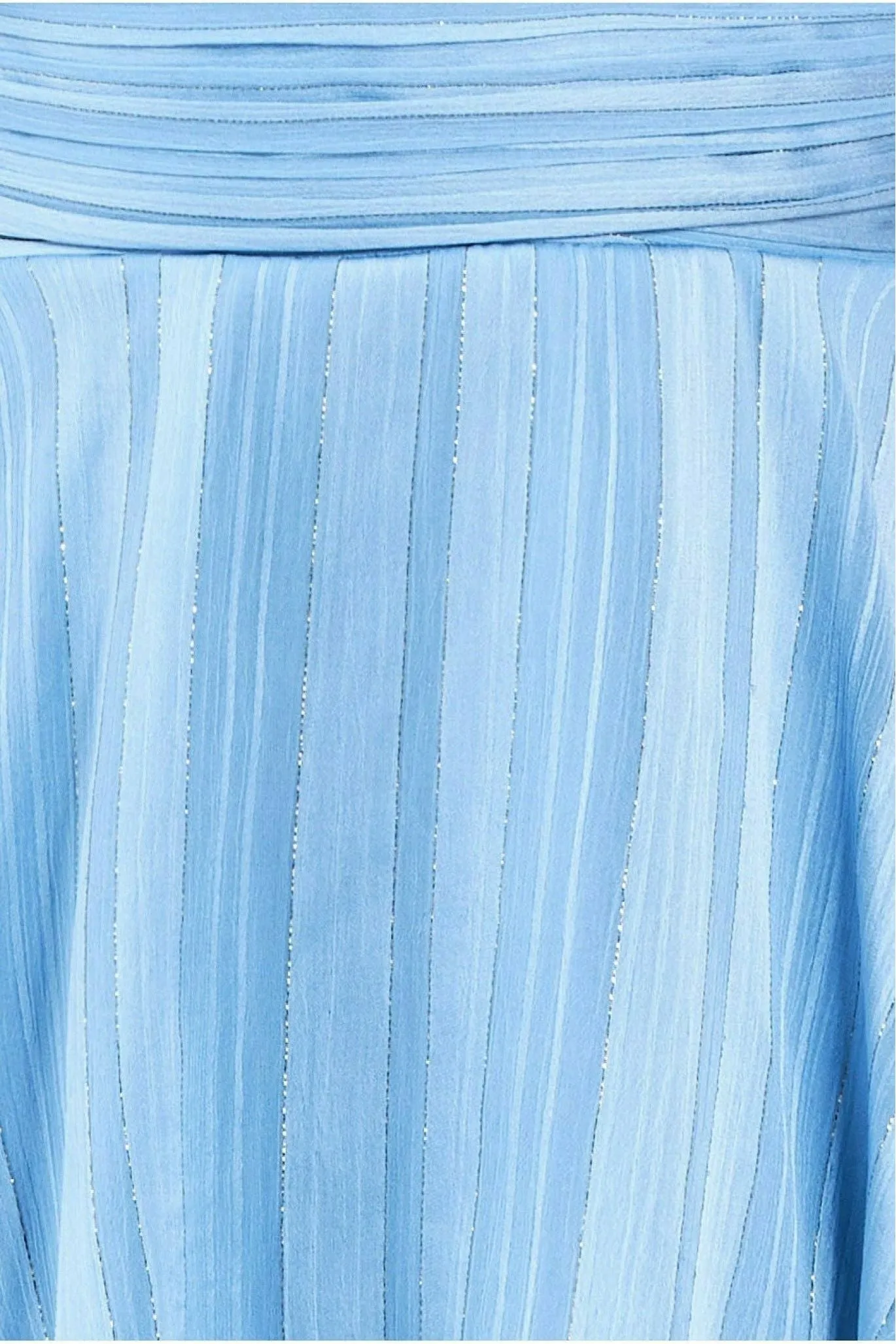 Goddiva Tiered Chiffon Midi Dress - Powder Blue
