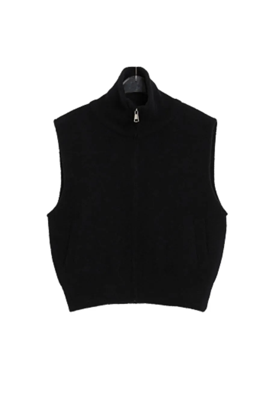 Gothic-Inspired Quarter-Zip Vest