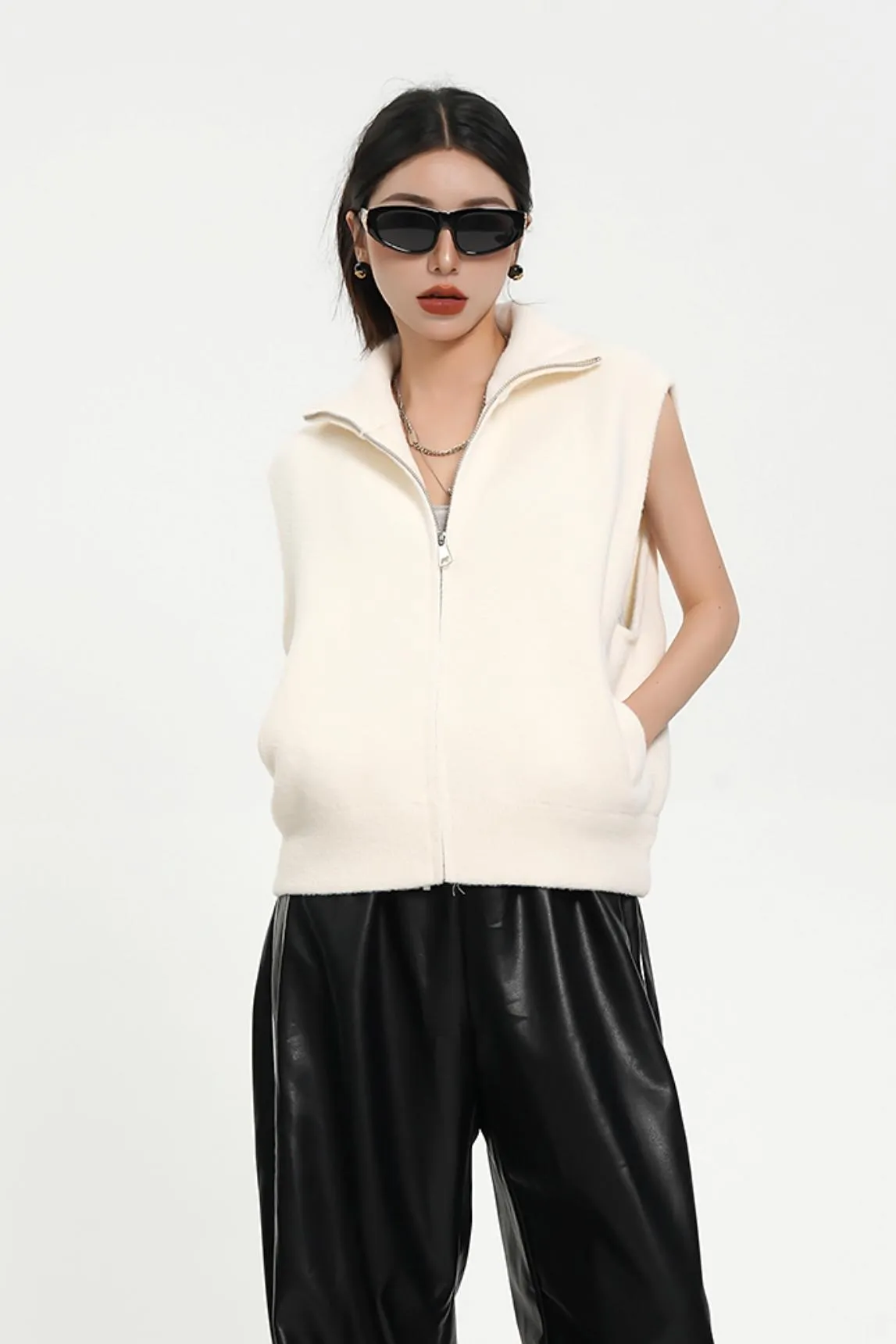 Gothic-Inspired Quarter-Zip Vest