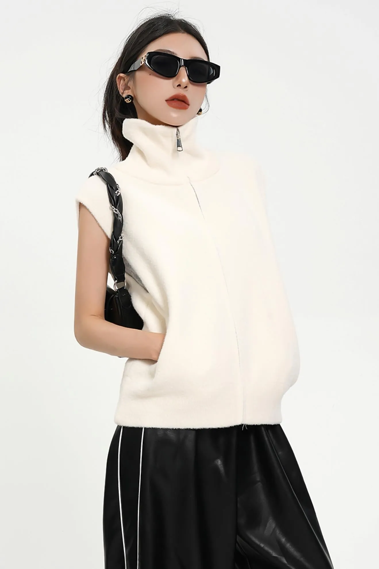 Gothic-Inspired Quarter-Zip Vest