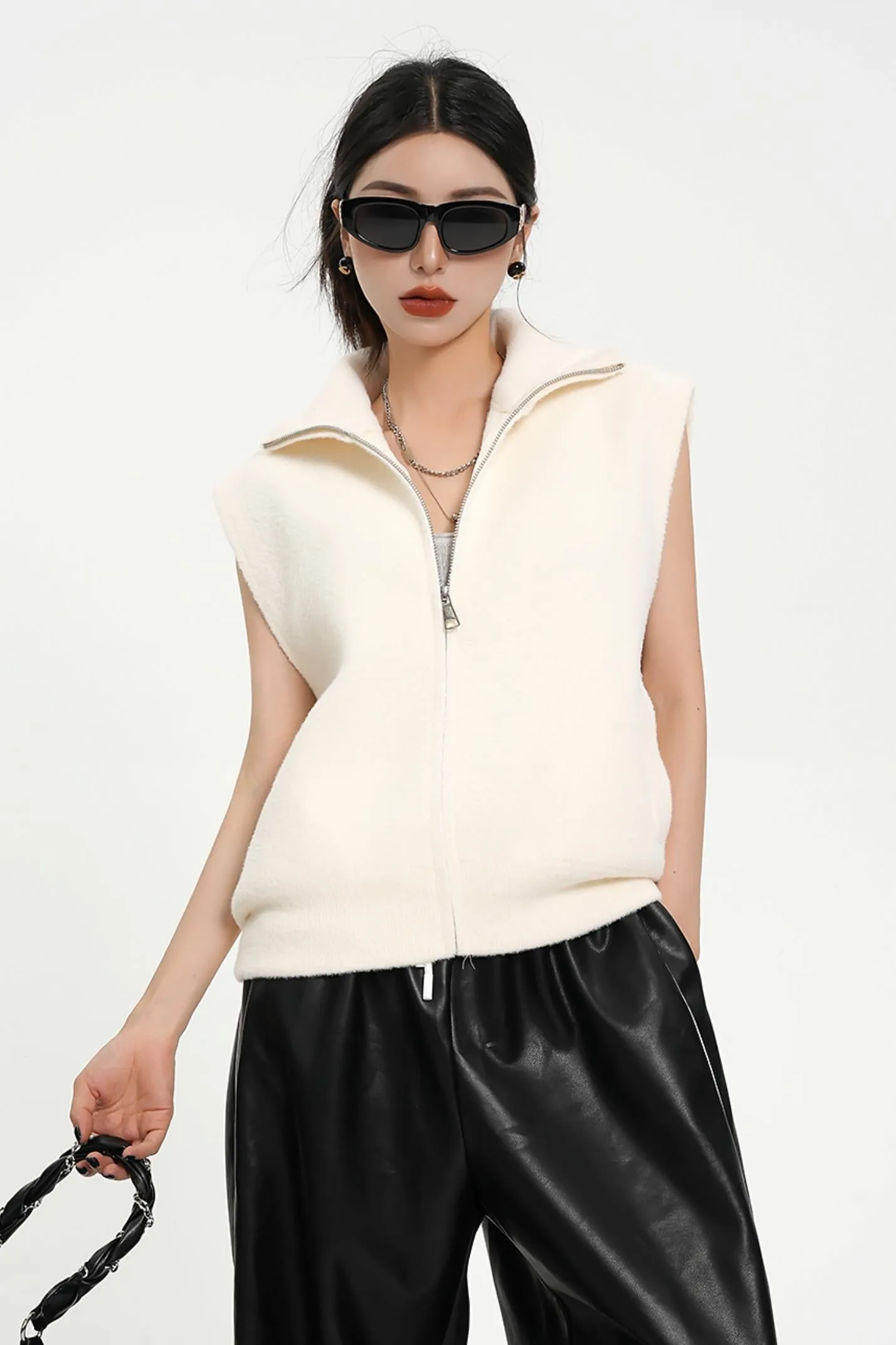 Gothic-Inspired Quarter-Zip Vest