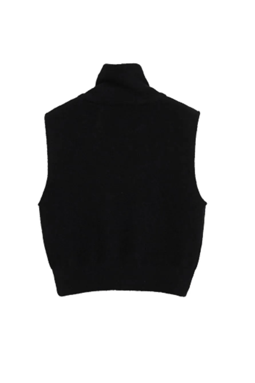 Gothic-Inspired Quarter-Zip Vest