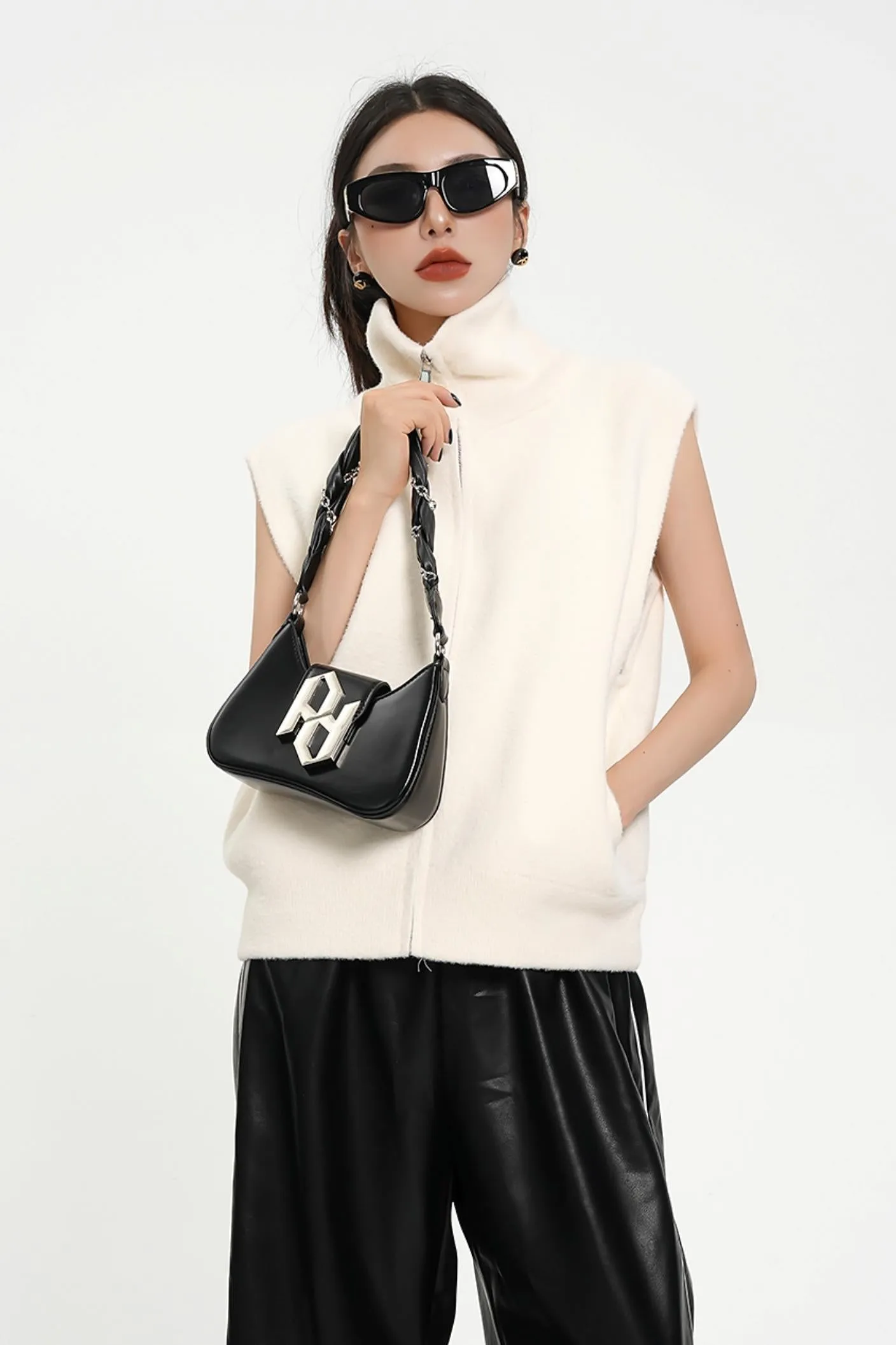 Gothic-Inspired Quarter-Zip Vest