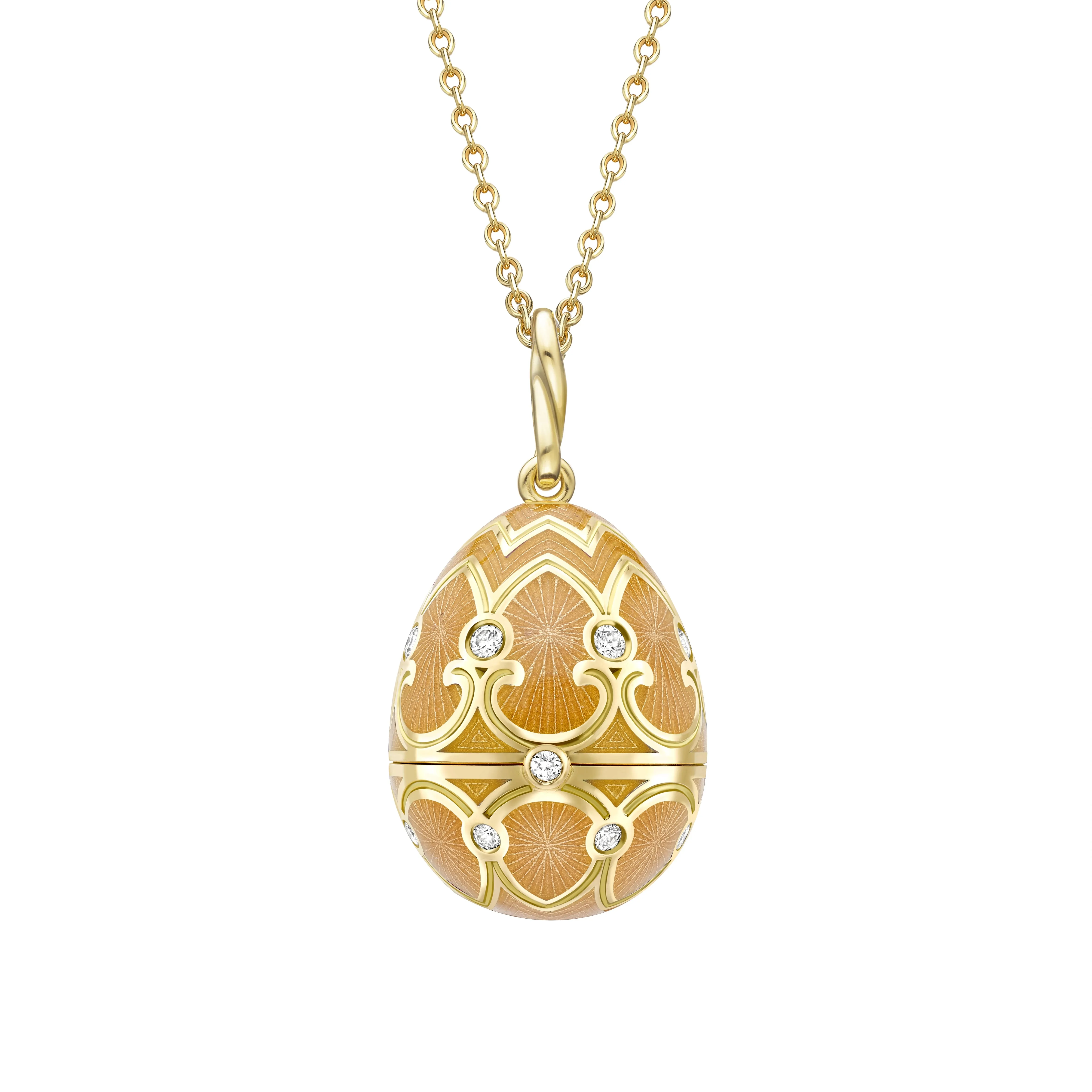 Guilloché Enamel Bee Surprise Locket