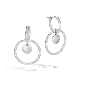 Hammered Interlink Drop Earring