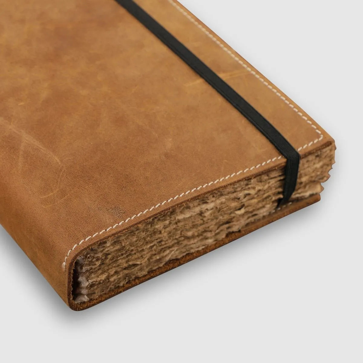 Handmade Leather Journal with Elastic Closure | 6x8 Inches