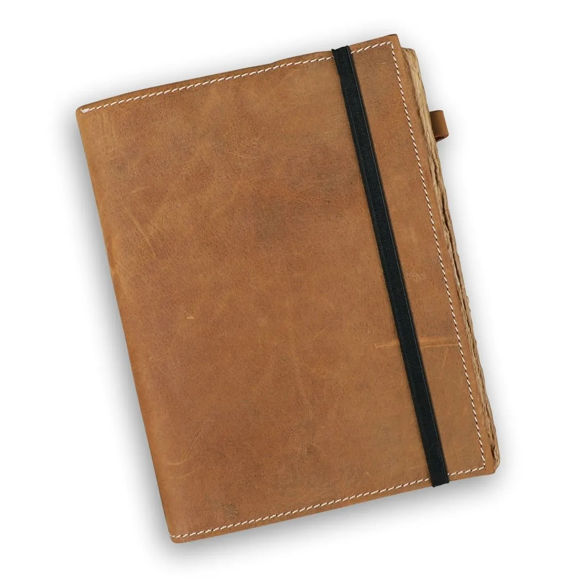 Handmade Leather Journal with Elastic Closure | 6x8 Inches