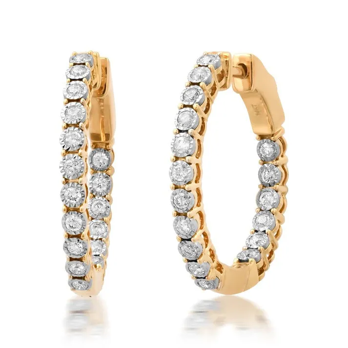 Heritage Hoops Diamond Earrings