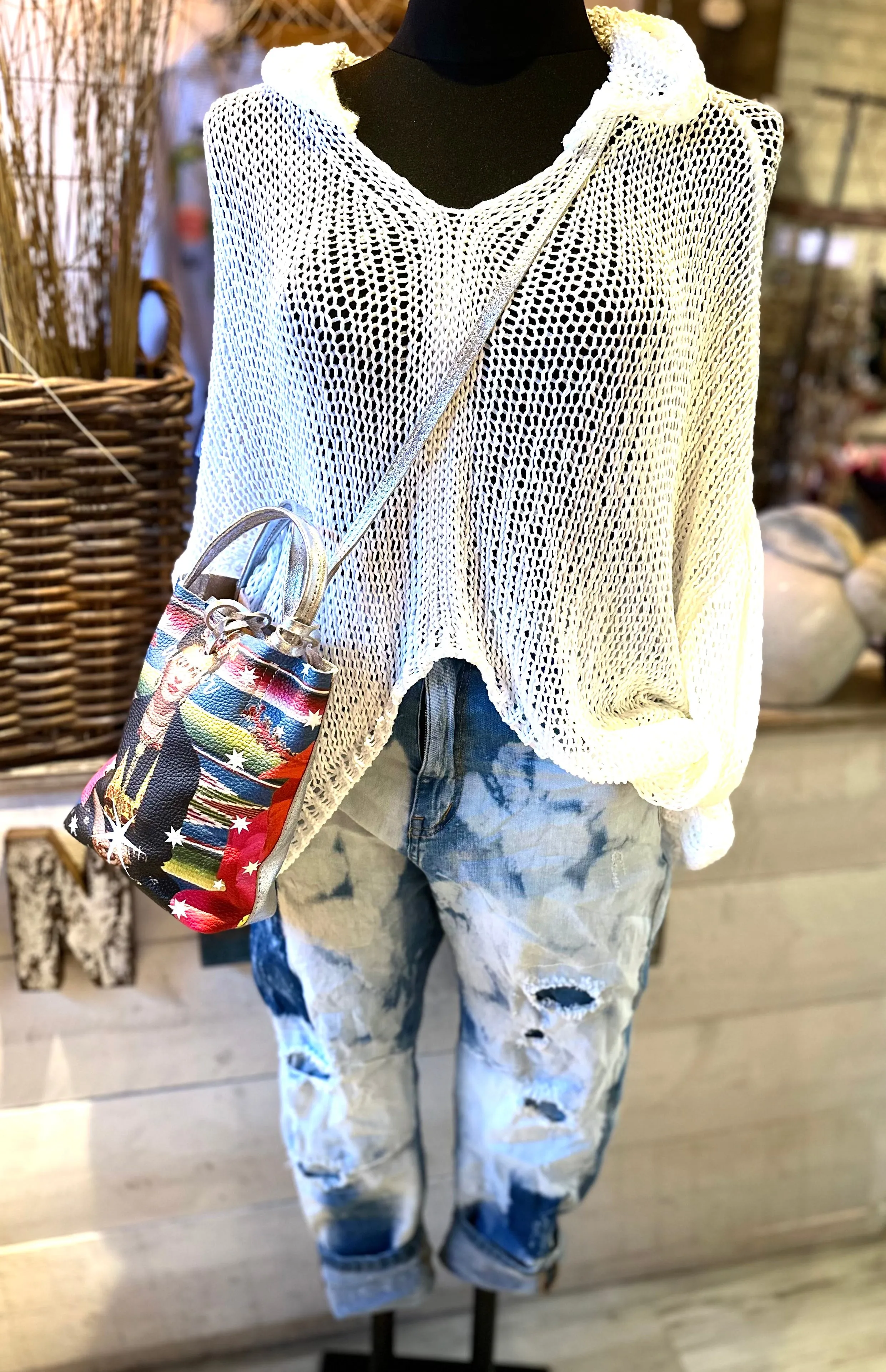 High Waste Jeans Helle Waschung
