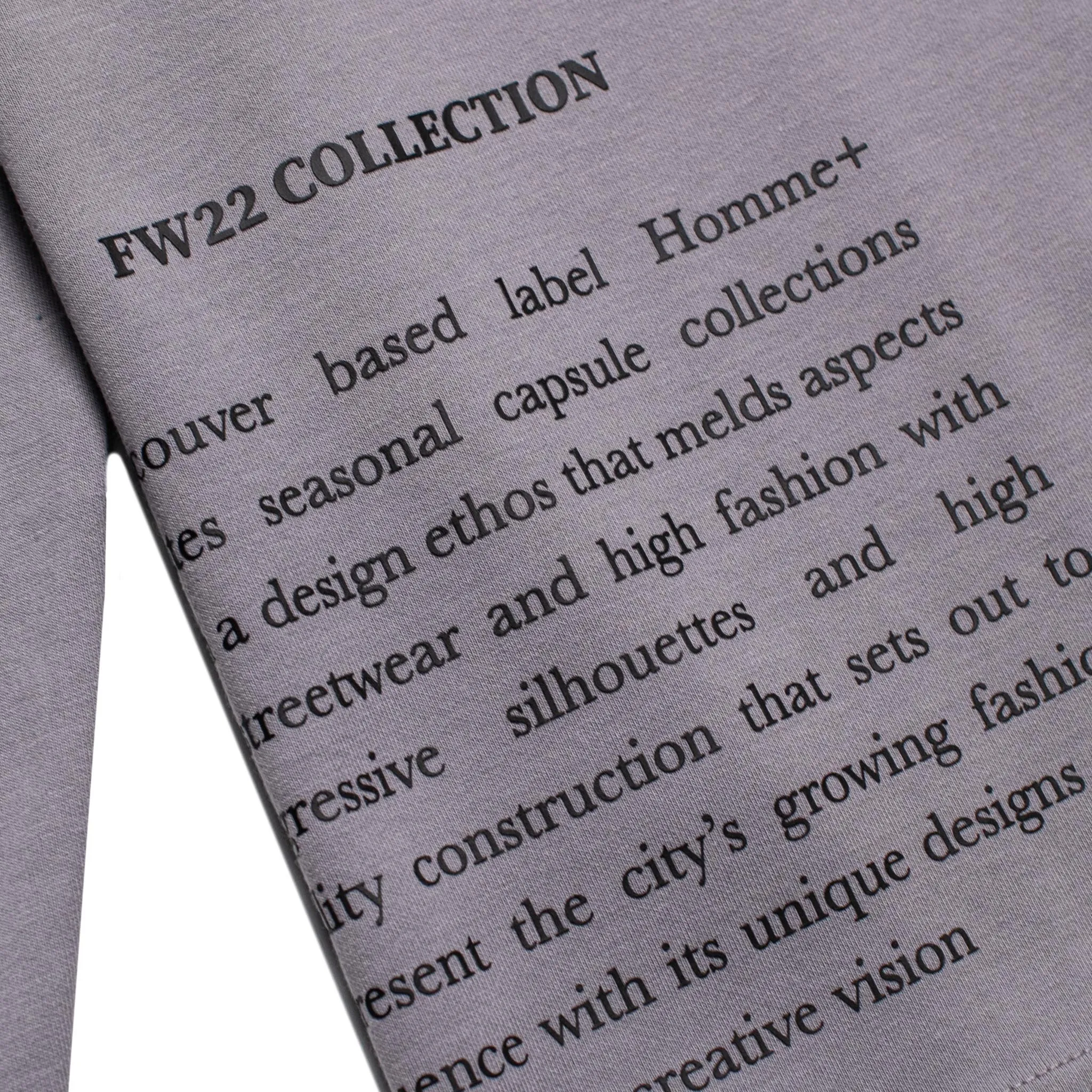 HOMME  Oversized LS Patch Tee Grey