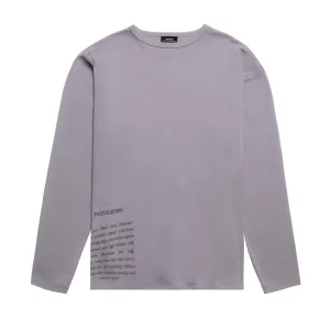 HOMME  Oversized LS Patch Tee Grey